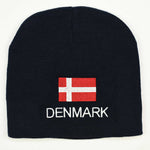 Knit  beanie hat - Denmark flag