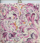6" Ceramic Tile, Lise Lorentzen Purple Rosemaling