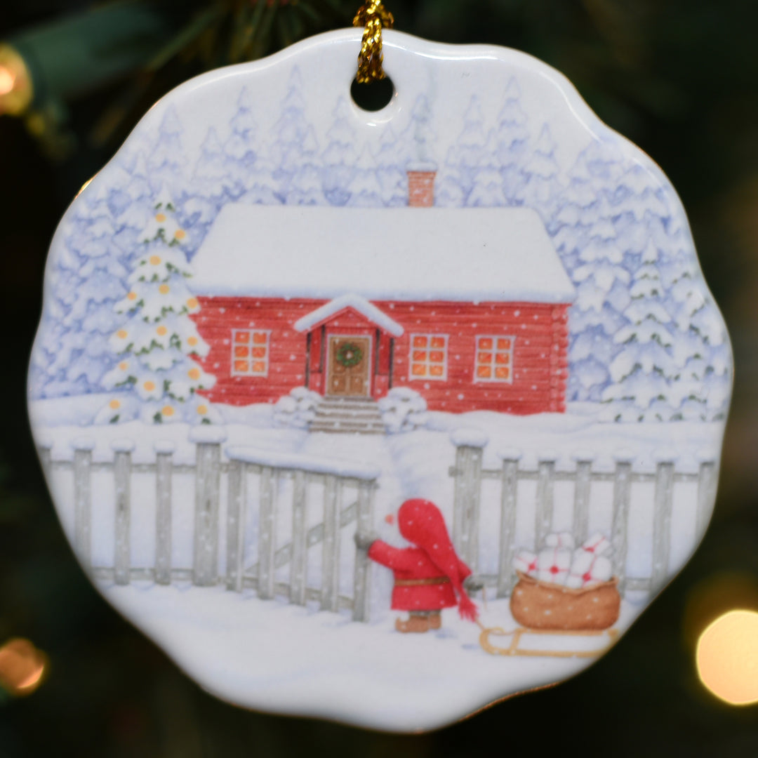 Ceramic Ornament, Eva Melhuish Snowy Gate