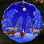 Ceramic Ornament, Eva Melhuish Tomte & Reindeer