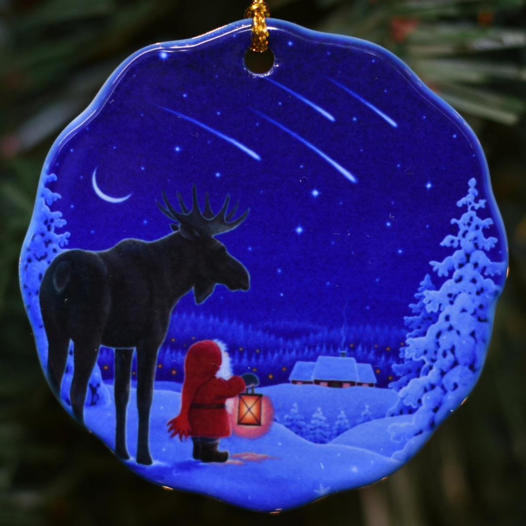 Ceramic Ornament, Eva Melhuish Tomte & Moose