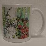 Carl Larsson Girl Behind Birch Tree coffee mug