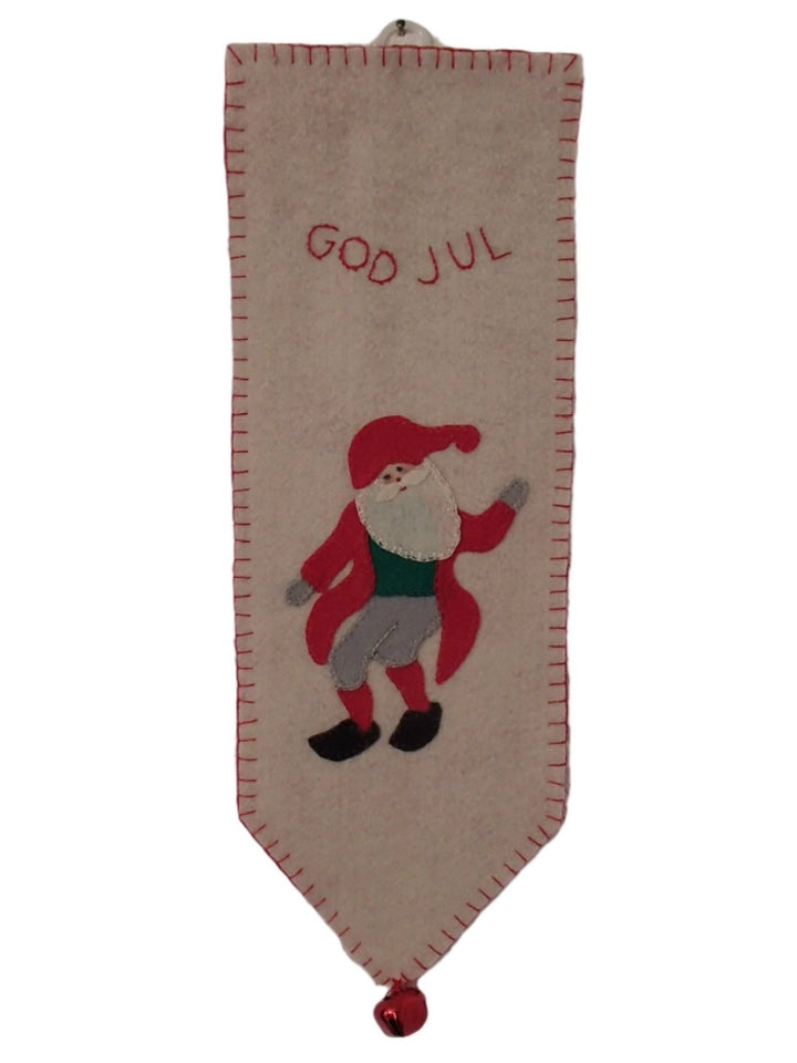 God Jul Wall Hanging Tomte with Clogs