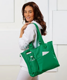Nylon Tote Bag - Green with Rosemaling