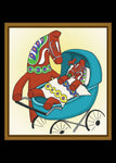 Rectangle Magnet, Karin Didring Dala horse baby carriage