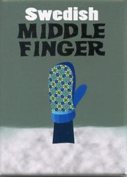 Rectangle Magnet, Swedish Middle Finger