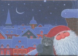 Rectangle Magnet, Eva Melhuish Tomte Selfie with Cat