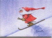 Rectangle Magnet, Eva Melhuish Tomte Skiing