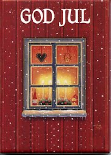 Rectangle Magnet, Eva Melhuish God Jul Window