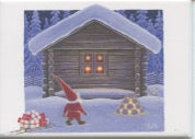 Rectangle Magnet, Eva Melhuish Tomte at Cabin