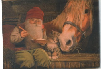 Rectangle Magnet, Jan Bergerlind Tomte Kitten & Horse