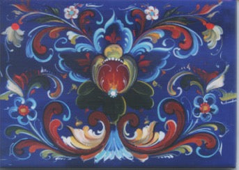 Rectangle Magnet, Lise Lorentzen Rosemaling