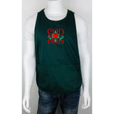 Smock style Apron - Embroidered God Jul scroll on green