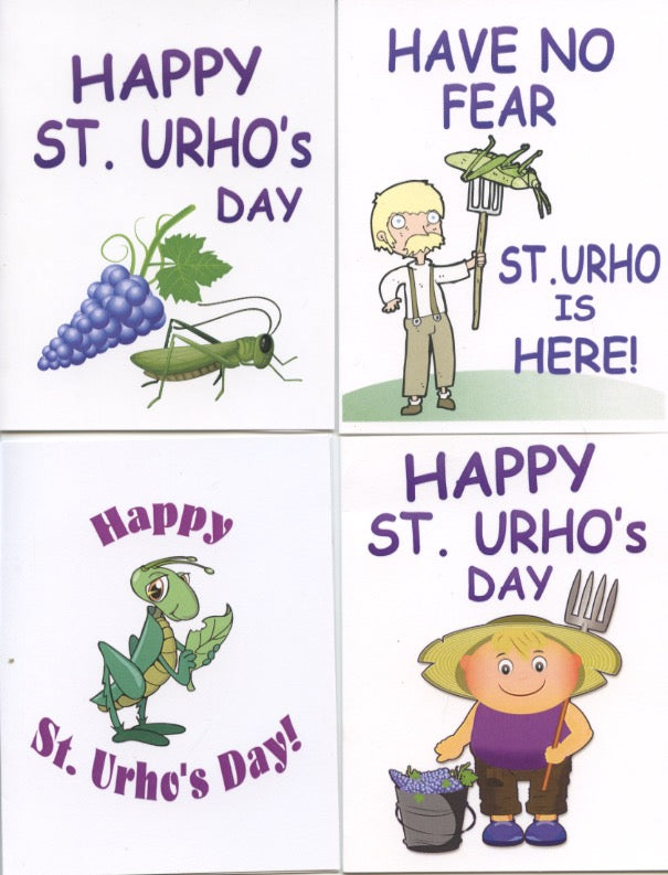 5 Assorted St Urho's Day Cards