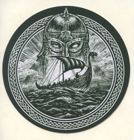 Odin with Viking Ship Decal