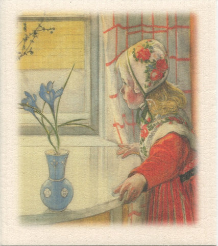 Swedish Dishcloth - Carl Larsson Karin at the window