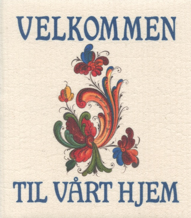 Swedish Dishcloth - Rosemaling