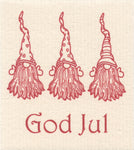 Swedish Dishcloth - God Jul Gnomes