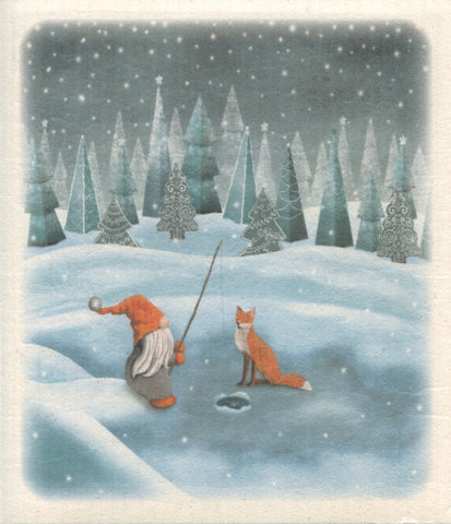 Swedish Dishcloth - Gnome woth Fox