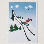 Post card, Karin Didring Dala horse ski jump
