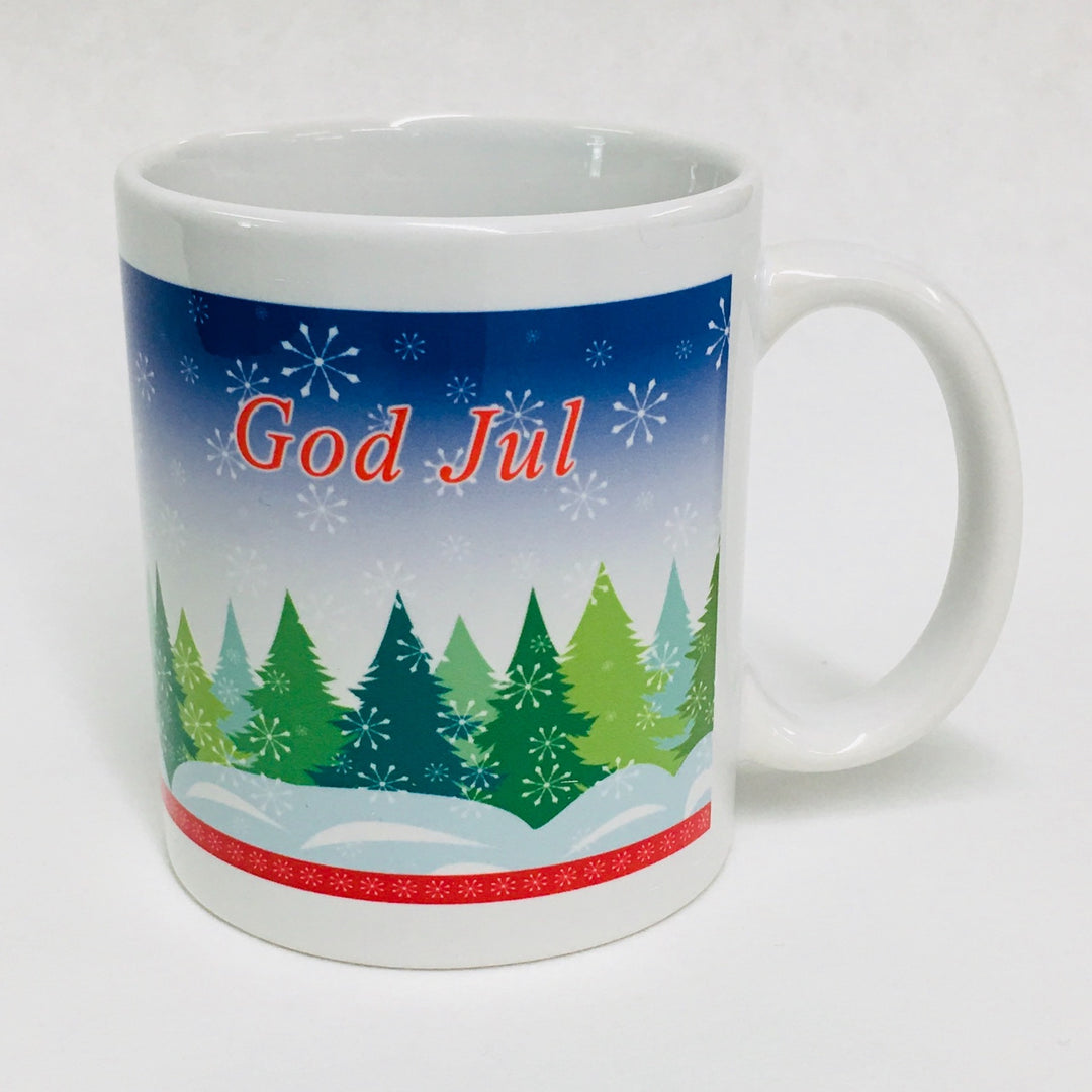 God Jul Trees coffee mug