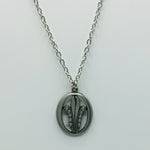 Swedish Pewter Lily of the Valley Pendant Necklace