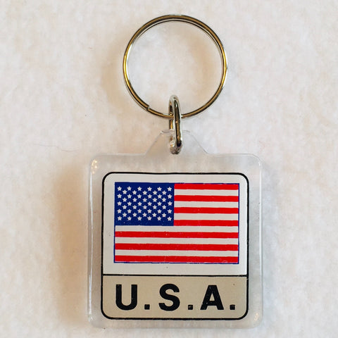 Keyring, USA Flag & Crest