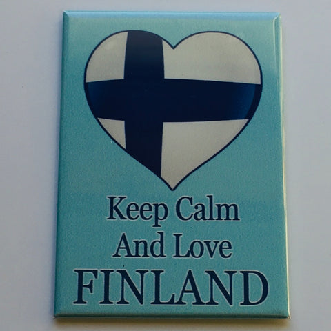 Rectangle Magnet, Keep Calm & Love Finland