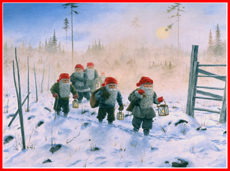 Jan Bergerlind tomte Christmas poster