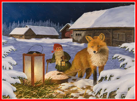 Jan Bergerlind tomte Christmas poster