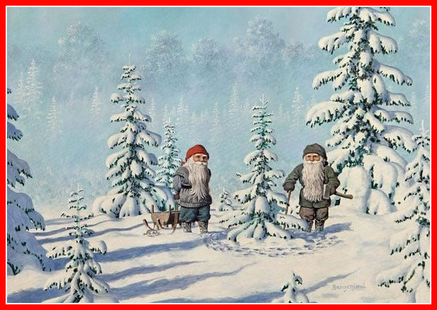 Jan Bergerlind tomte Christmas poster