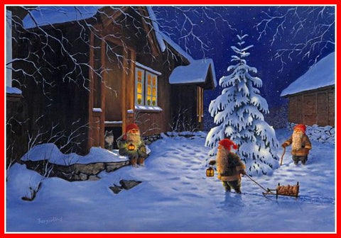 Jan Bergerlind tomte Christmas poster