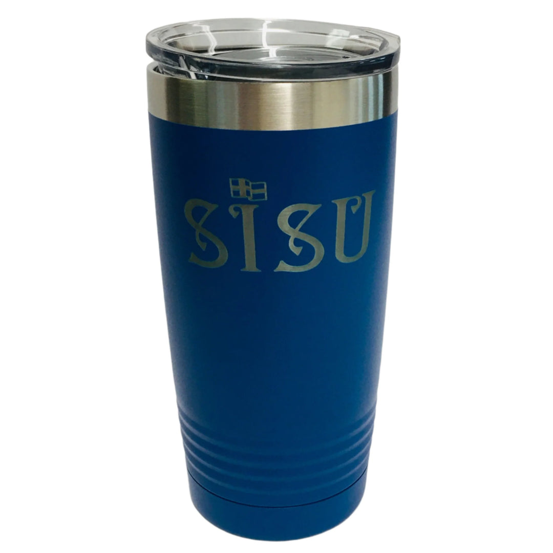 Sisu on Royal Blue 20 oz Stainless Steel hot/cold Cup