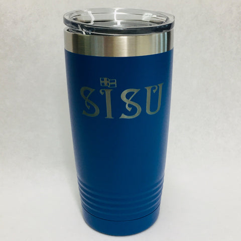Sisu on Royal Blue 20 oz Stainless Steel hot/cold Cup