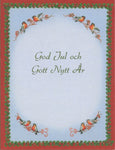 Swedish Christmas Cards - Package of 6 - Tomtar on Kicksled