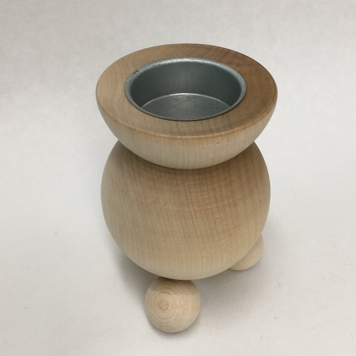 Natural Wood Candle Holder