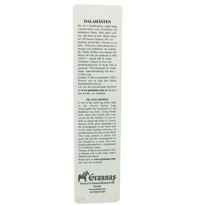 Dala Horse & Kurbits Bookmark