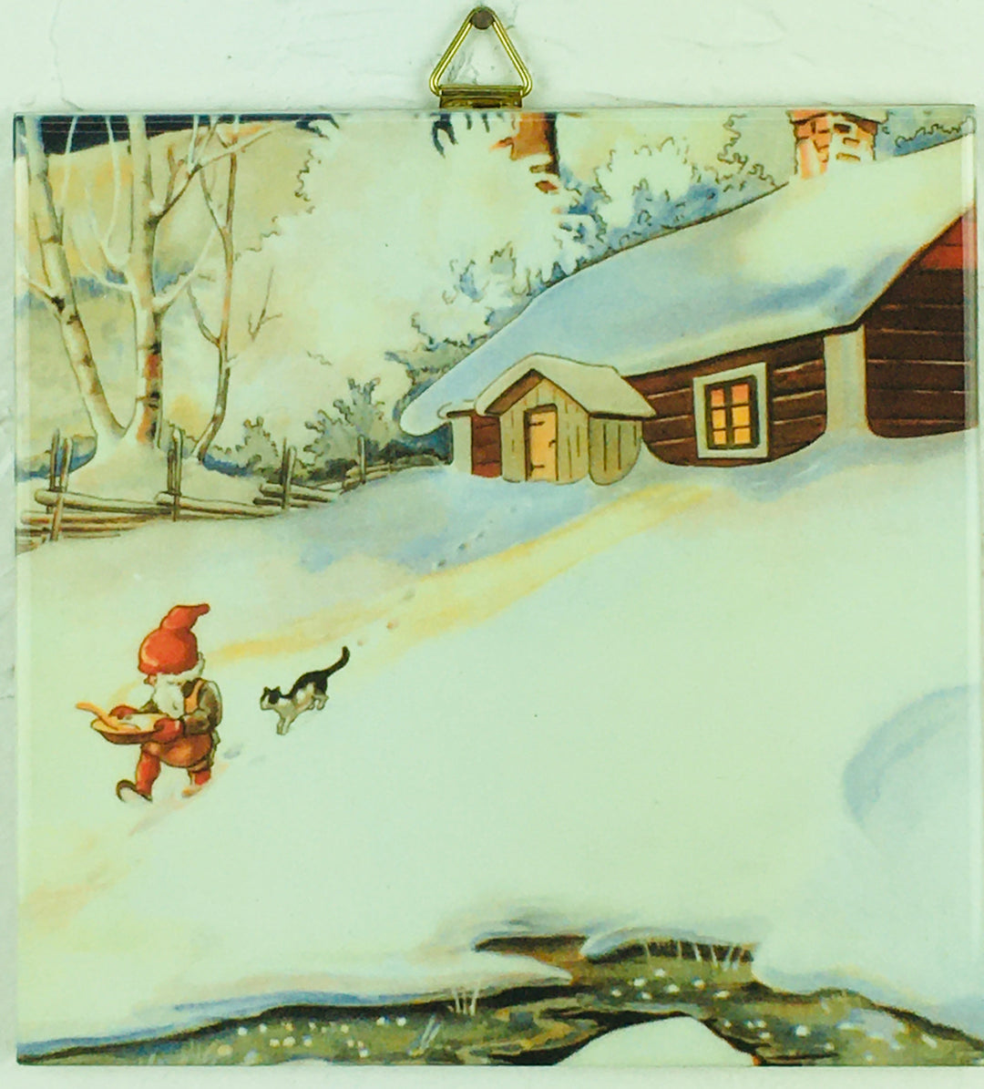 6" Ceramic Tile, Tomte in Snow