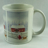 Eva Melhuish Snowy gate coffee mug