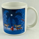Eva Melhuish Tomte & reindeer coffee mug