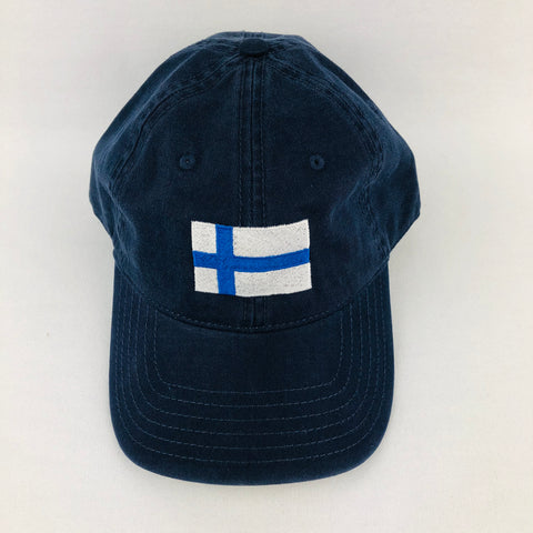 Finland flag navy baseball cap