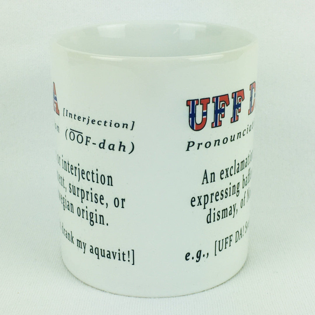 Uff Da definition coffee mug