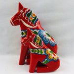 Traditional "red" Sitting wooden Dala horse