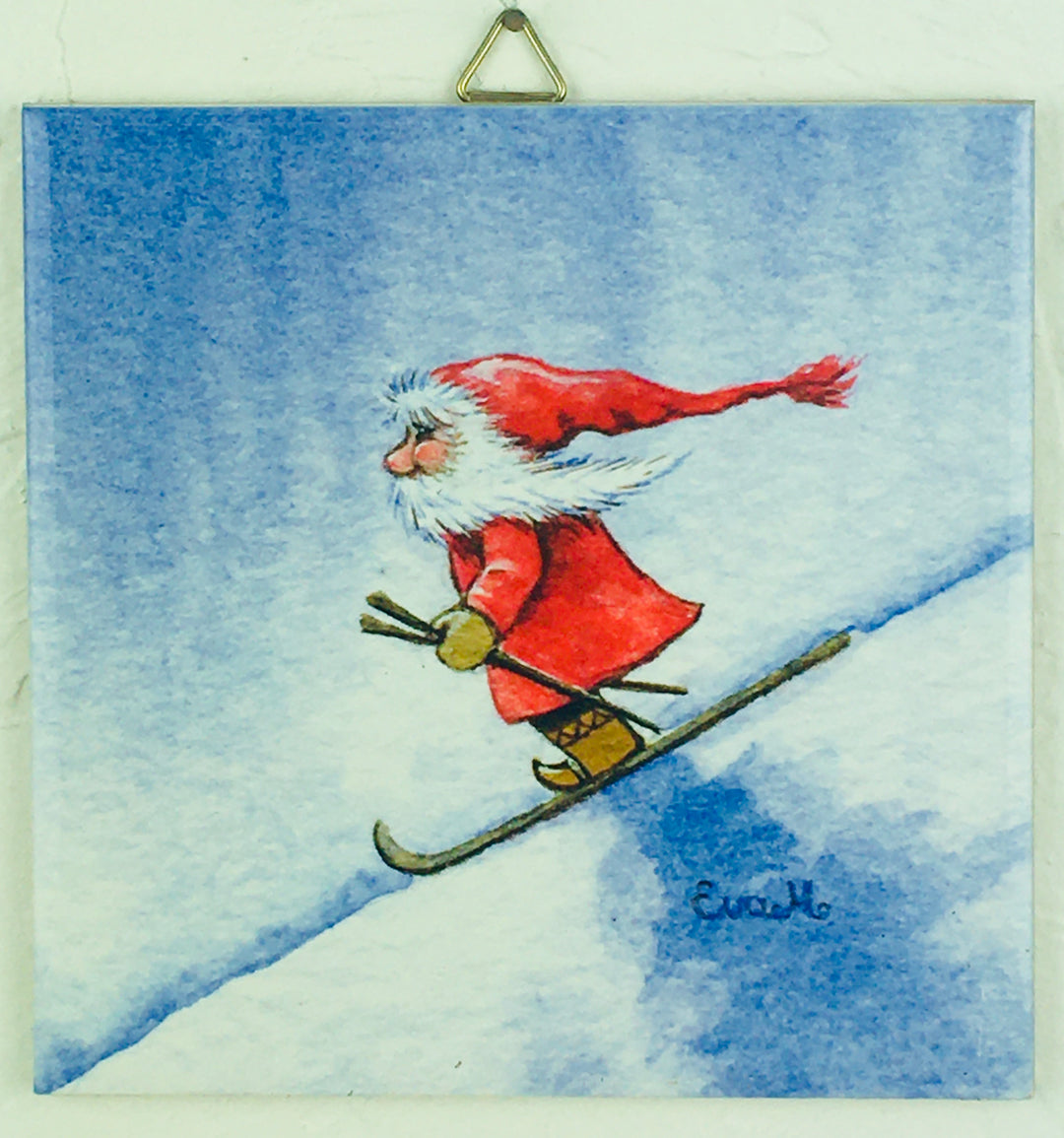 6" Ceramic Tile, Eva Melhuish, Skiier