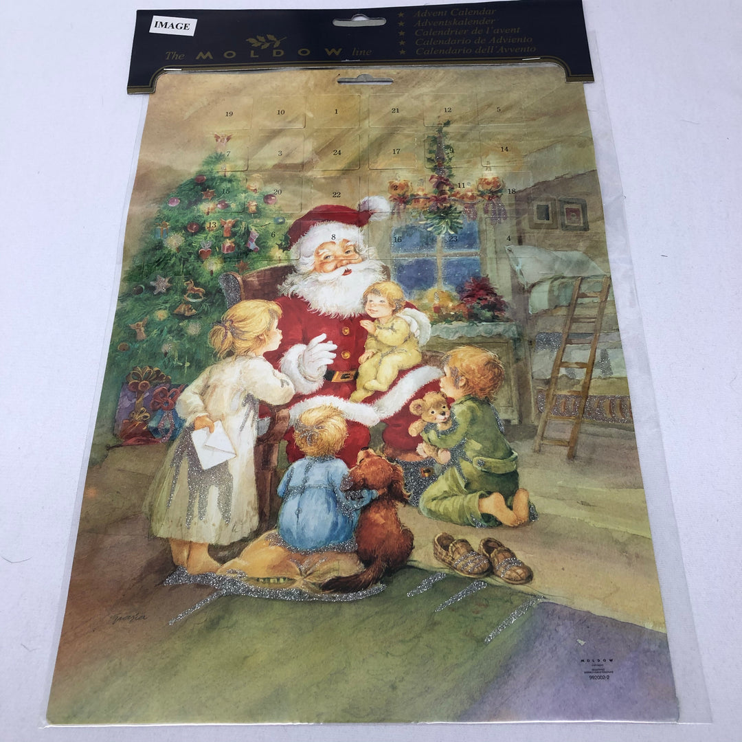 Danish Advent Calendar Santa with children