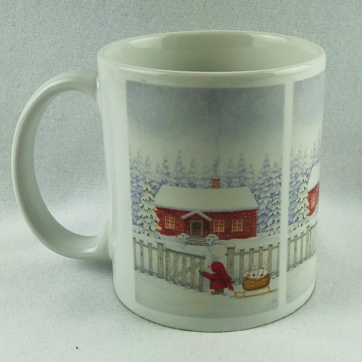 Eva Melhuish Snowy gate coffee mug