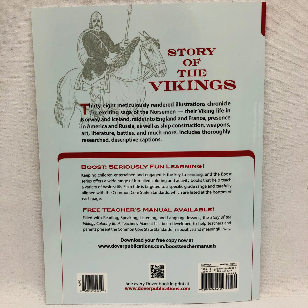 The Story of the Vikings coloring book.