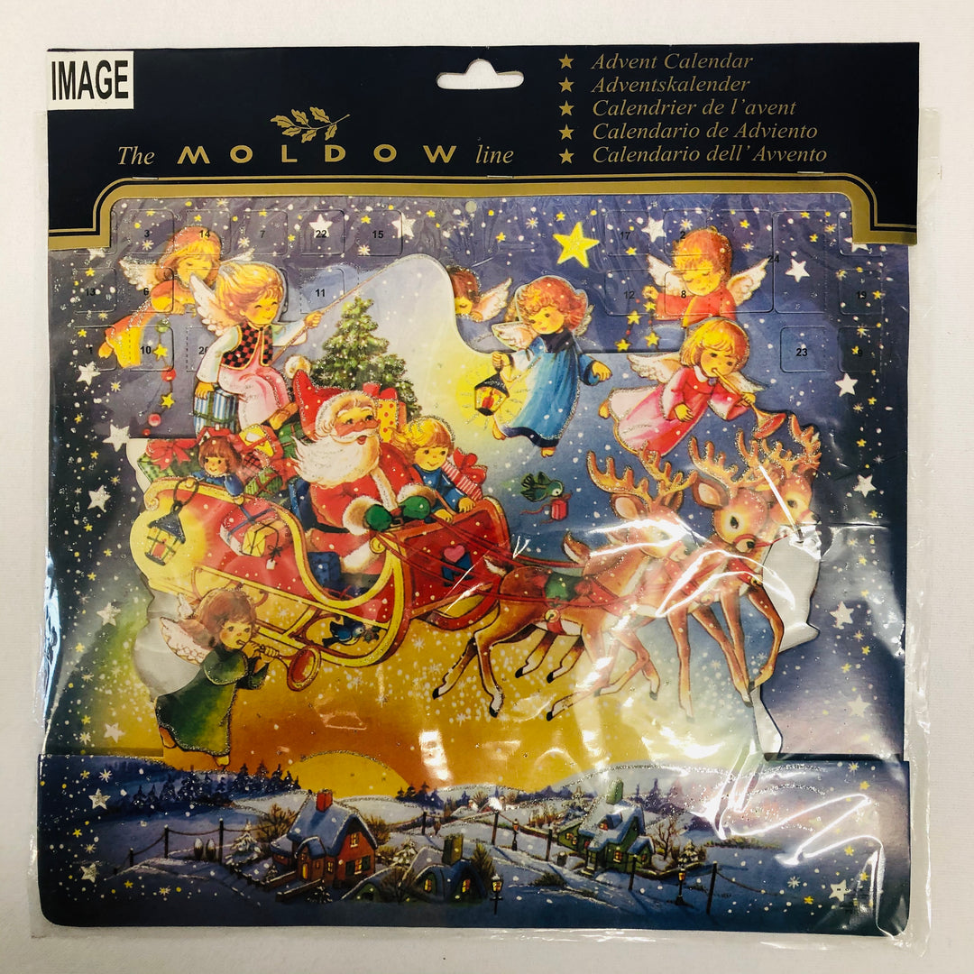 Danish Advent Calendar Santa in sleigh