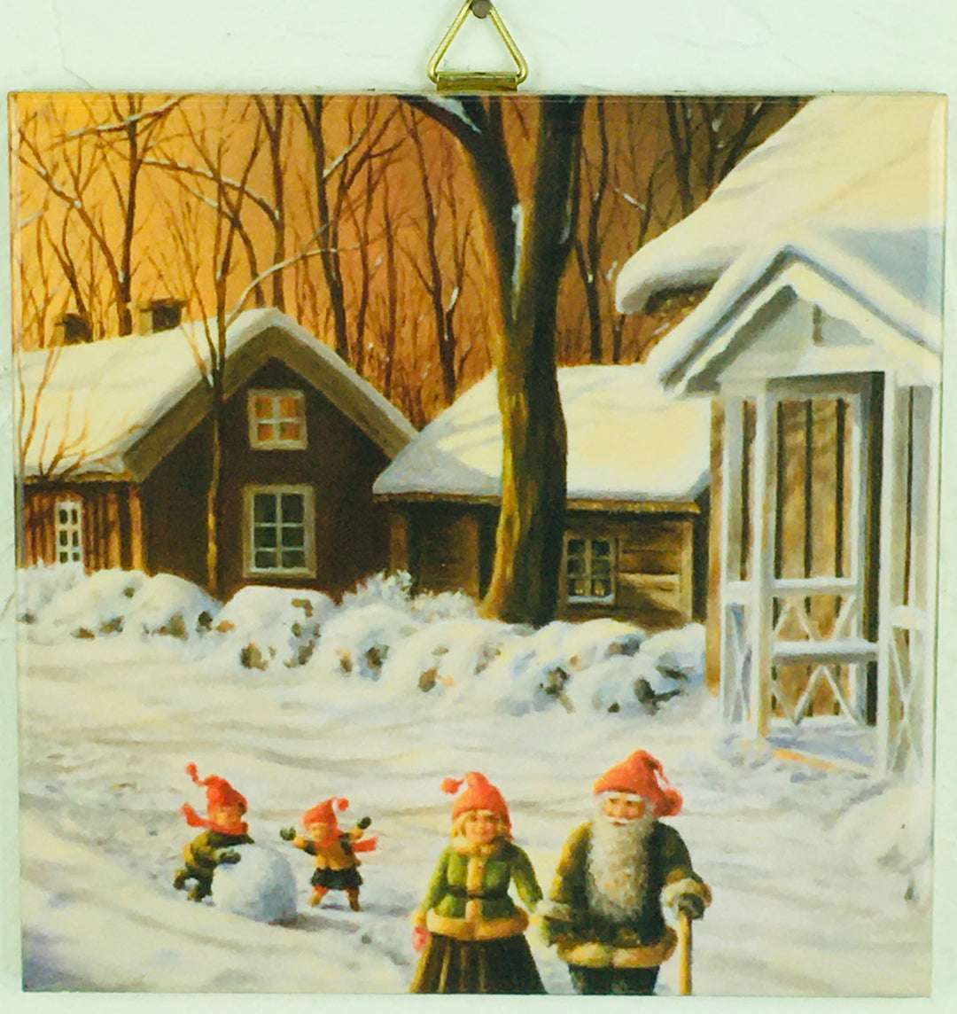 6" Ceramic Tile, Jan Bergerlind Tomtar Family