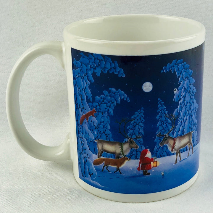 Eva Melhuish Tomte & reindeer coffee mug